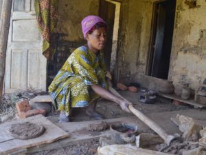 Forced to Flee Violence, Potter Takes Refuge in Clay