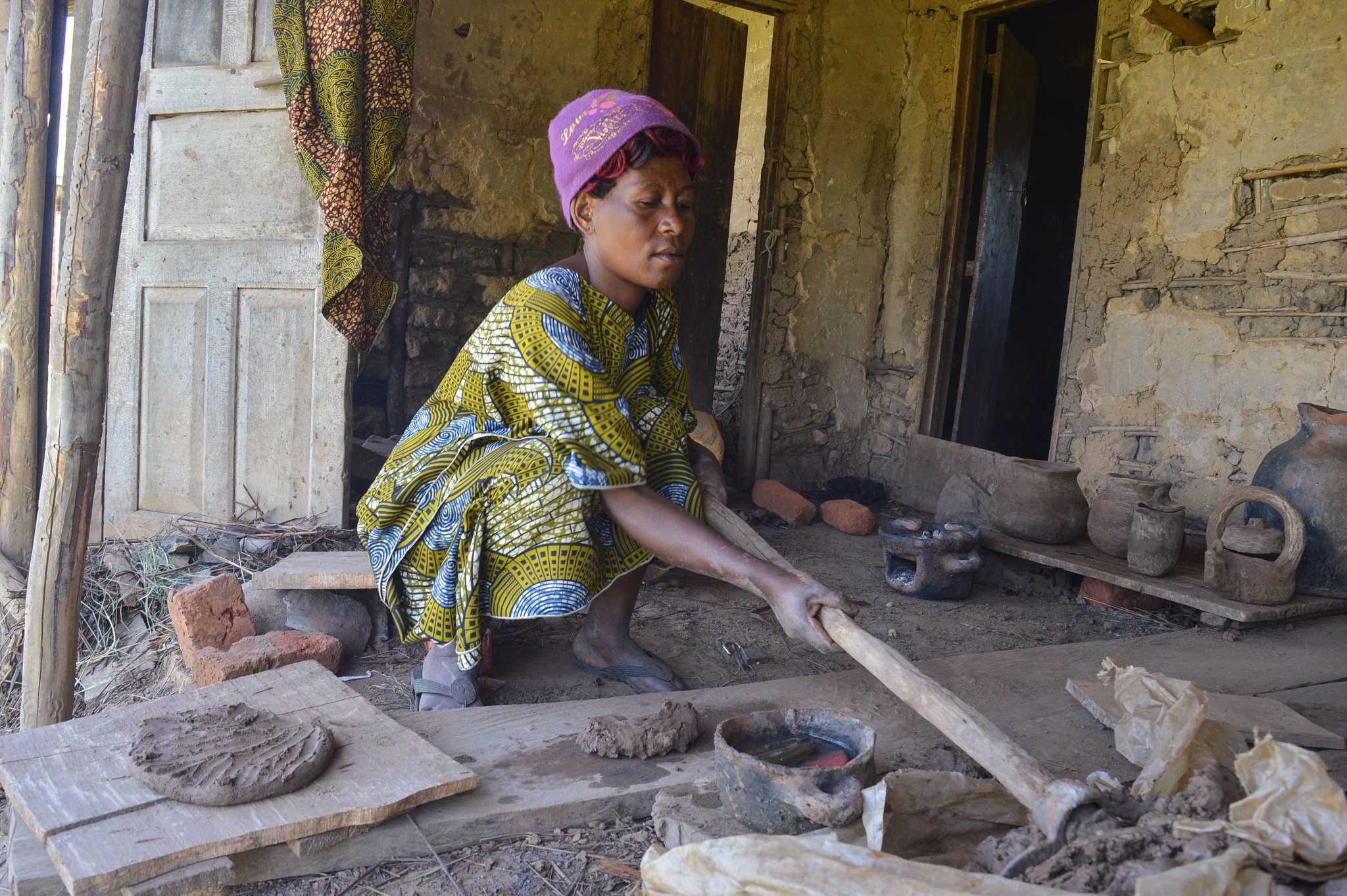 Forced to Flee Violence, Potter Takes Refuge in Clay